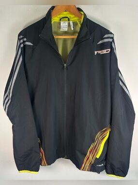 Adidas Men’s Clima Lite F-50 Windbreaker Jacket Size M Stripes Racing Black 2012